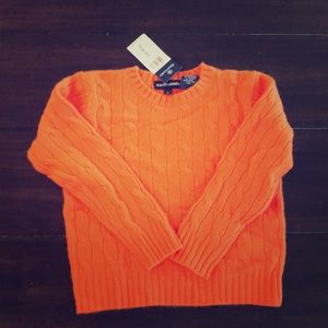 Ralph Lauren orange cashmere sweater